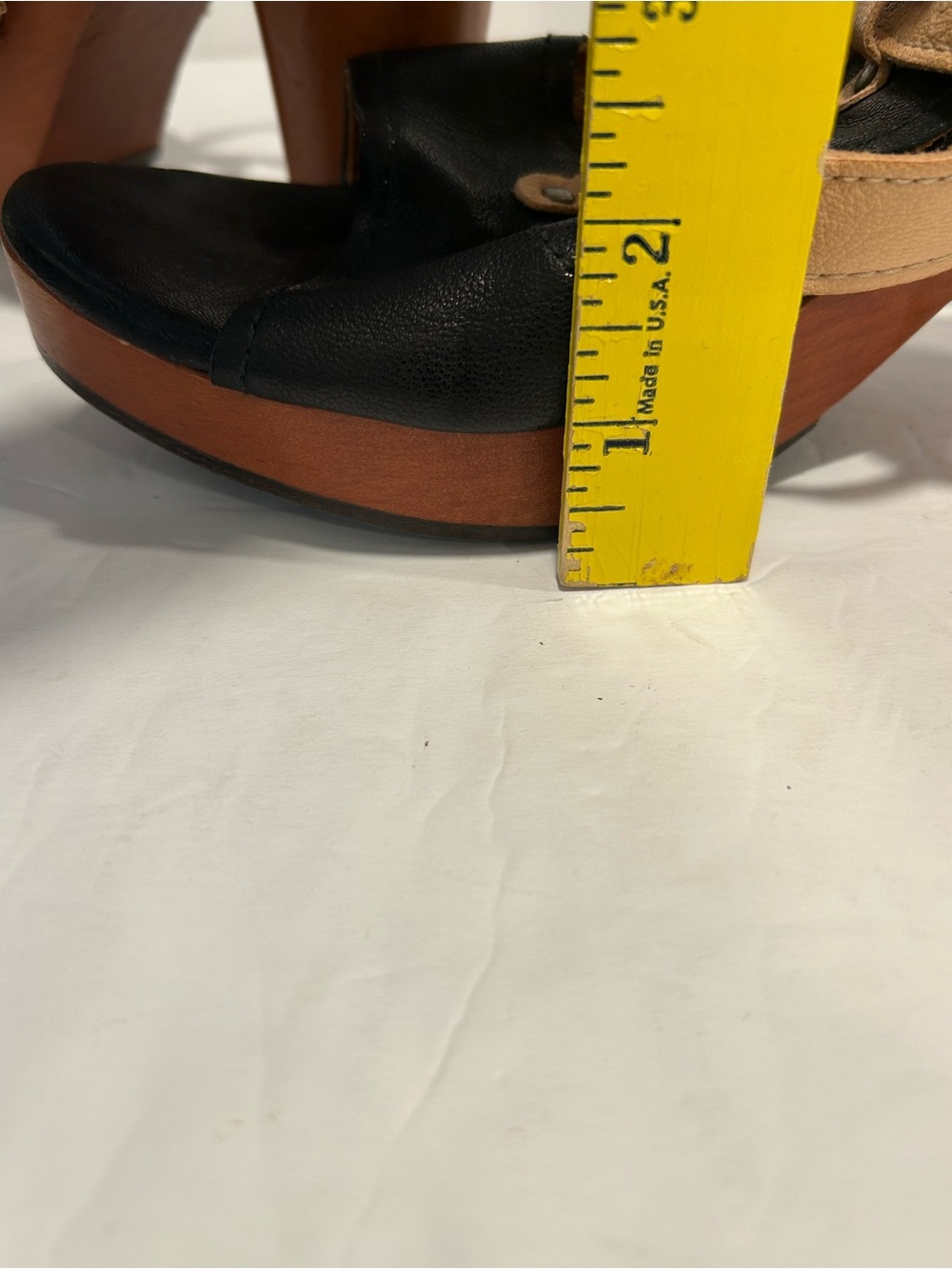 Chie Mihara Strappy Wooden Block Cone Heel Platform leather sandals EU 41|US11 - Picture 10 of 11